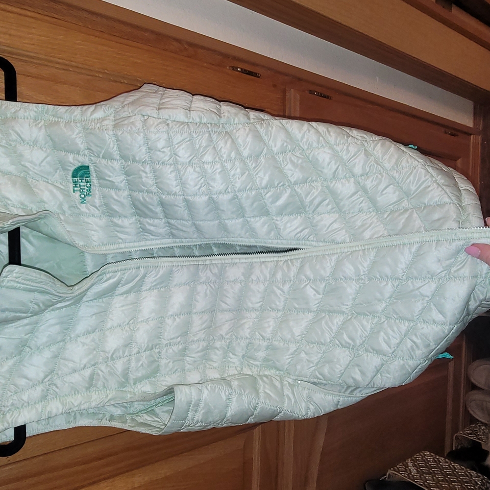 The North Face Light Green Quilted Jacket